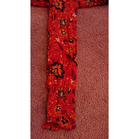 Flowing Mahogany Floral Old Navy Dress - Picture 6 of 8